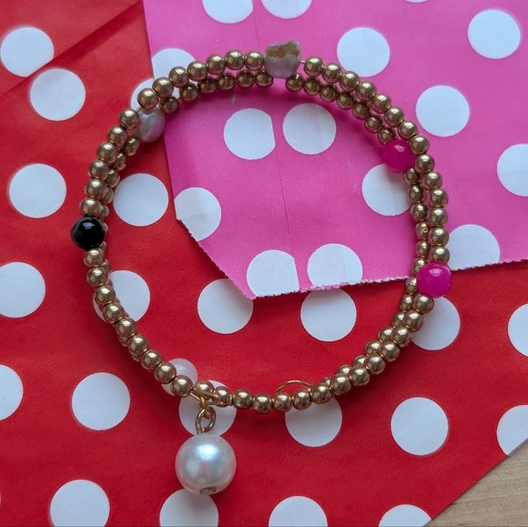 ʜᴀɴᴅᴍᴀᴅᴇ ᴍᴇᴍᴏʀʏ ᴡɪʀᴇ ʙᴇᴀᴅᴇᴅ ᴄʜᴀʀᴍ ʙʀᴀᴄᴇʟᴇᴛ - Picture 2 of 4